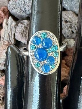 Blue Bubble Ring, Size 7 🔵